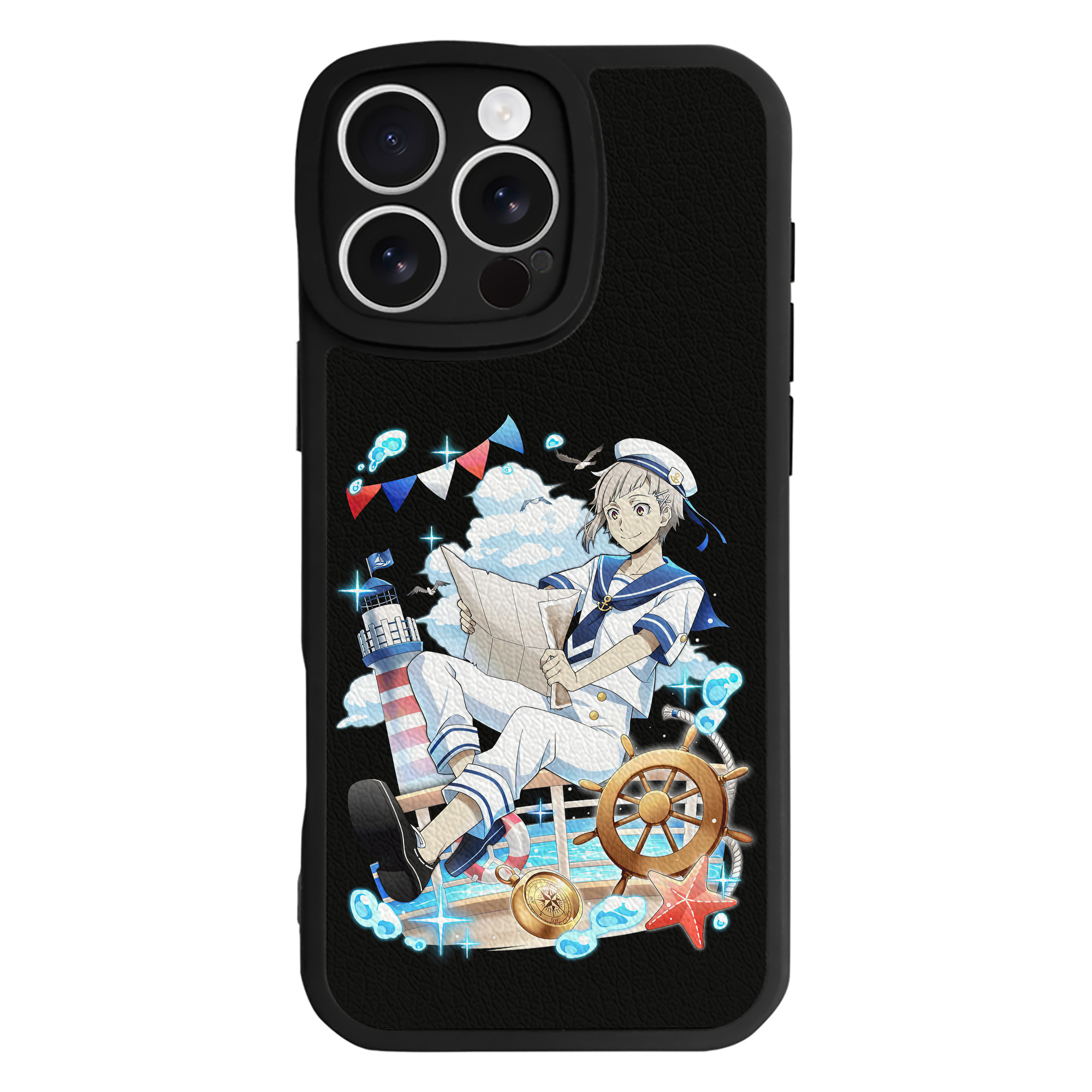 （画像用） 文豪ストレイドッグス Bungo Stray Dogs 【iPhone 16シリーズ対応】シリコンスマホケース（レザー調） 材質：シリコン